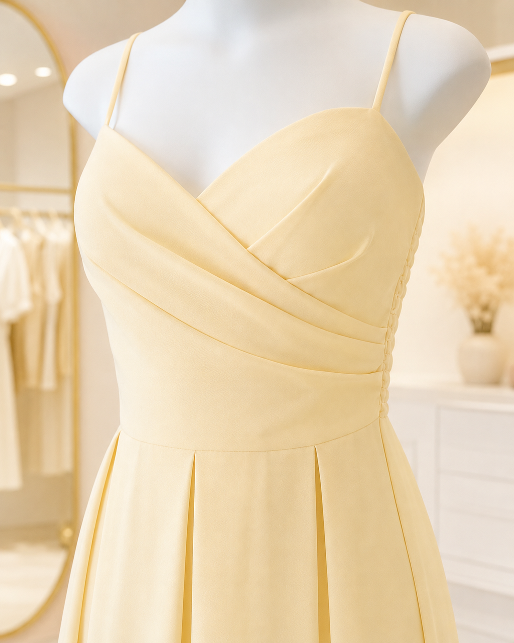 Robe Midi Cache-Cœur – Bretelles Fines