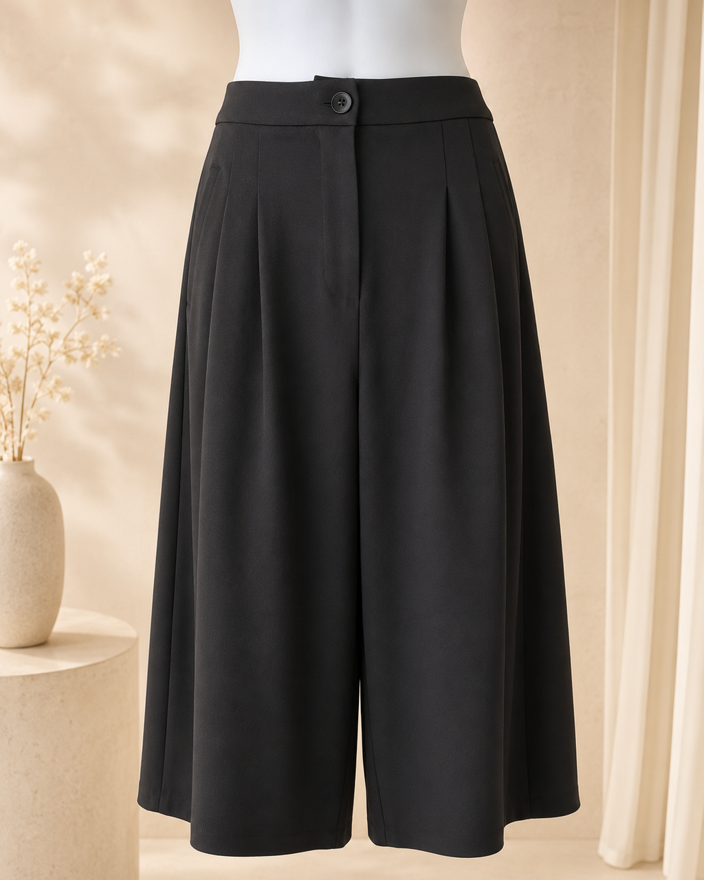 Bermuda Long Taille Haute – Coupe Ample