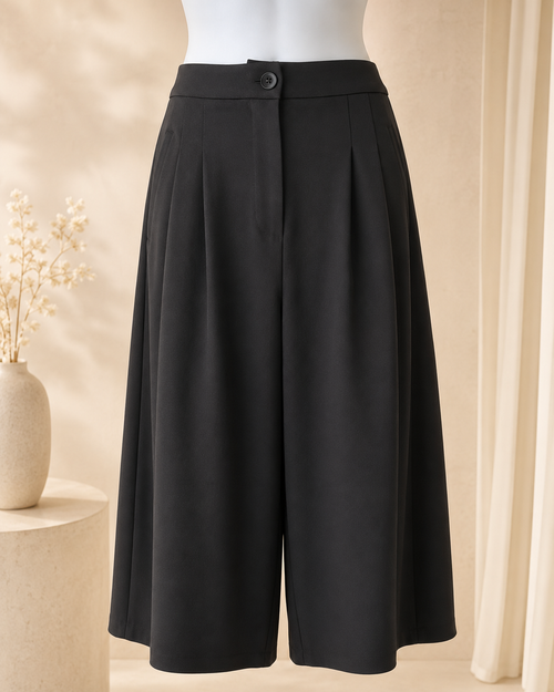 Bermuda Long Taille Haute – Coupe Ample