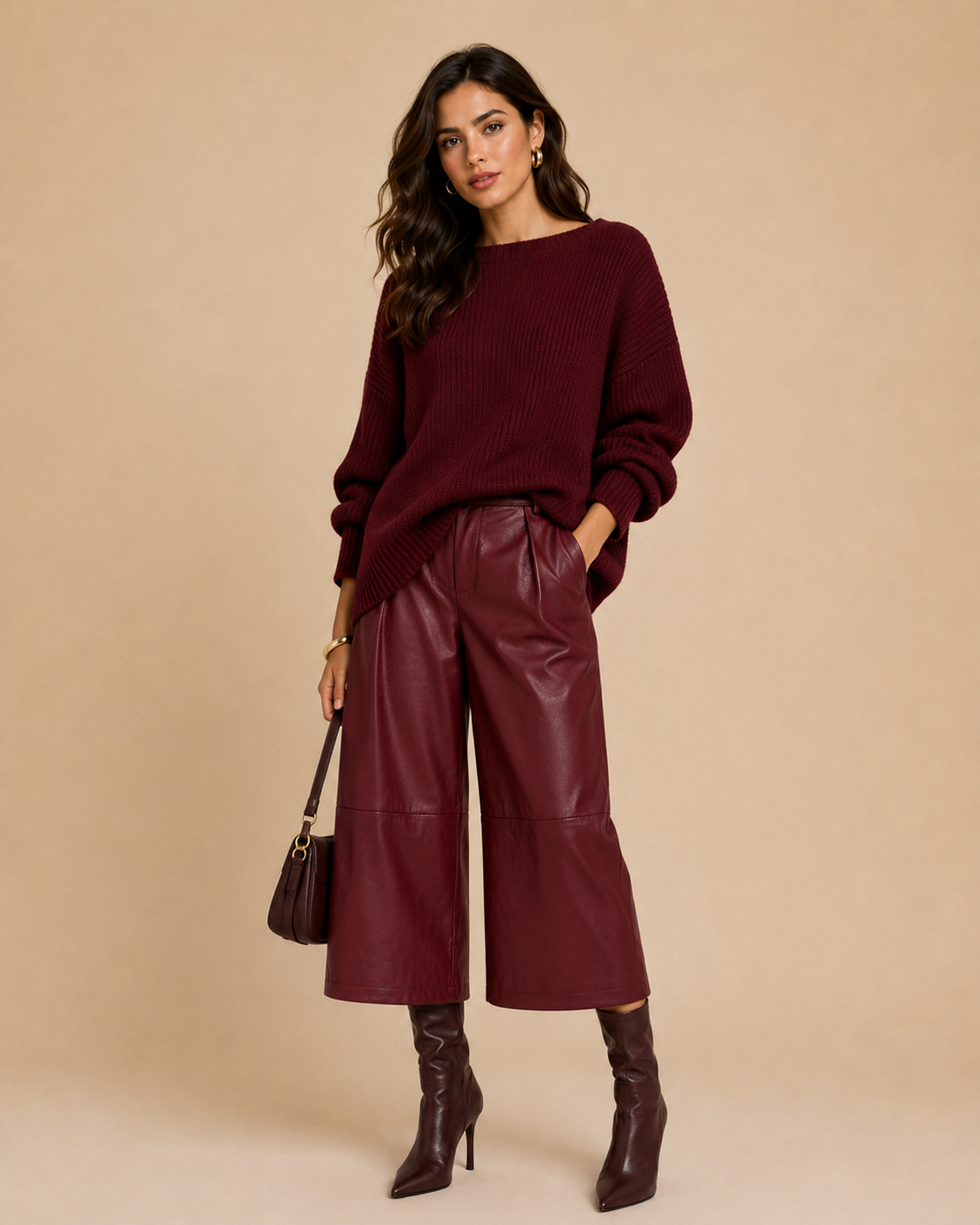 Pantalon Mi-Long Similicuir
