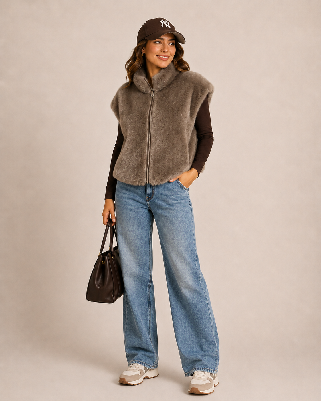 Gilet Réversible Fourrure & Matelassé