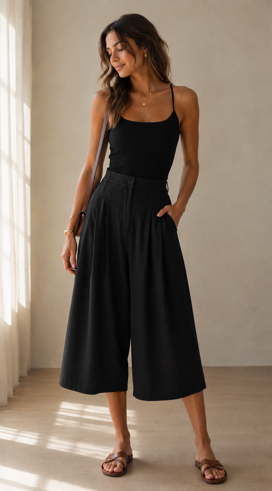 Bermuda Long Taille Haute – Coupe Ample