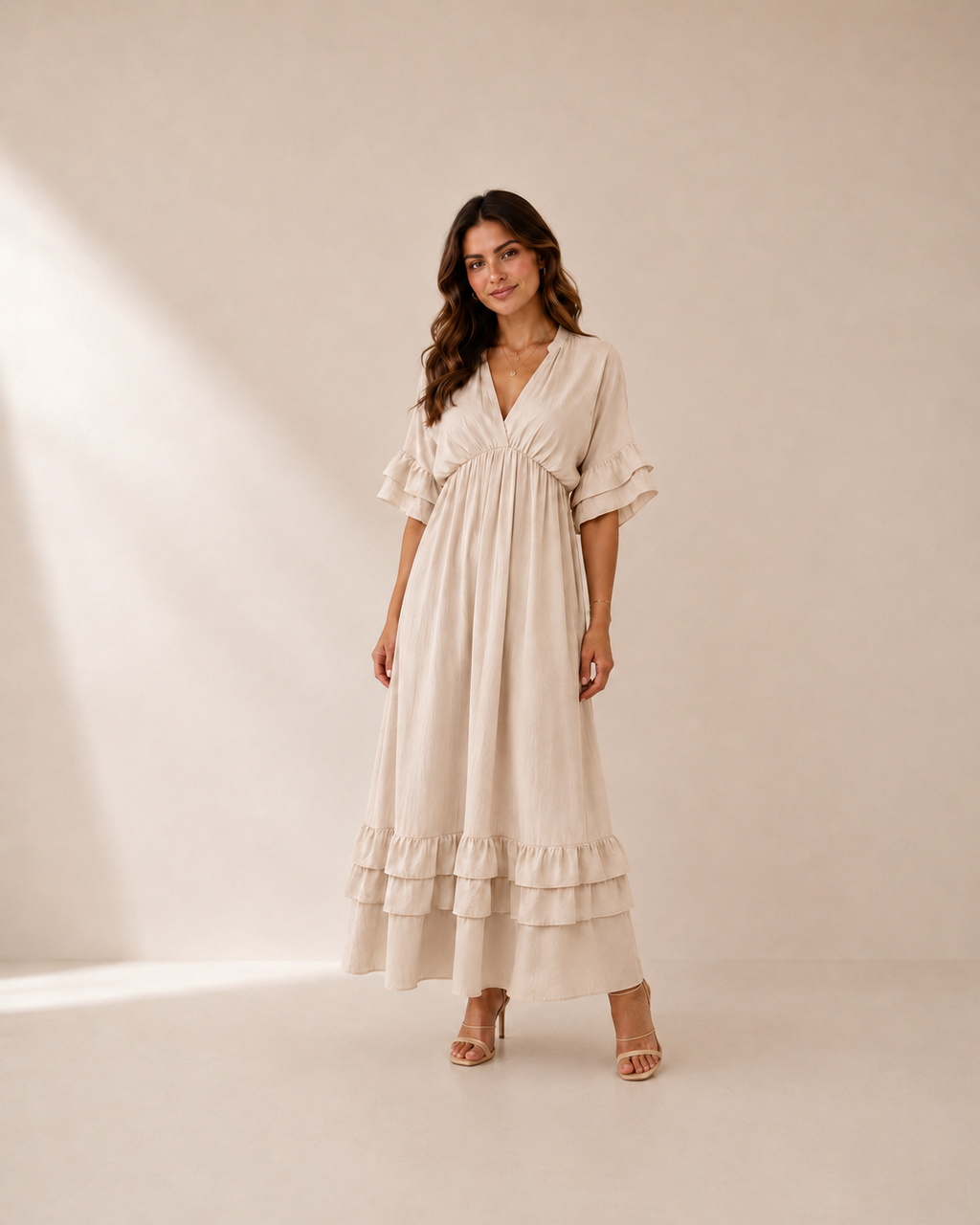 Robe Longue à Volants