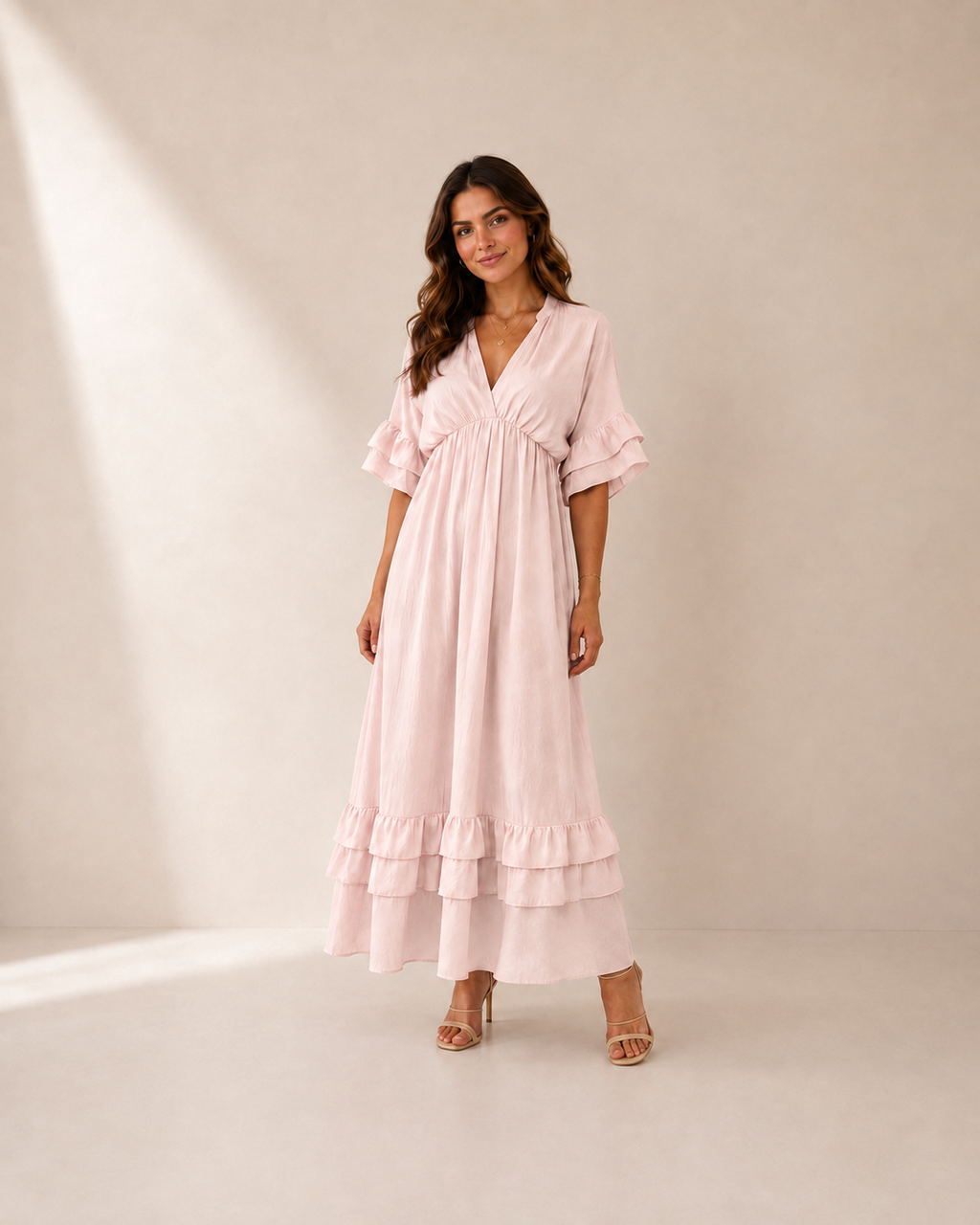 Robe Longue à Volants